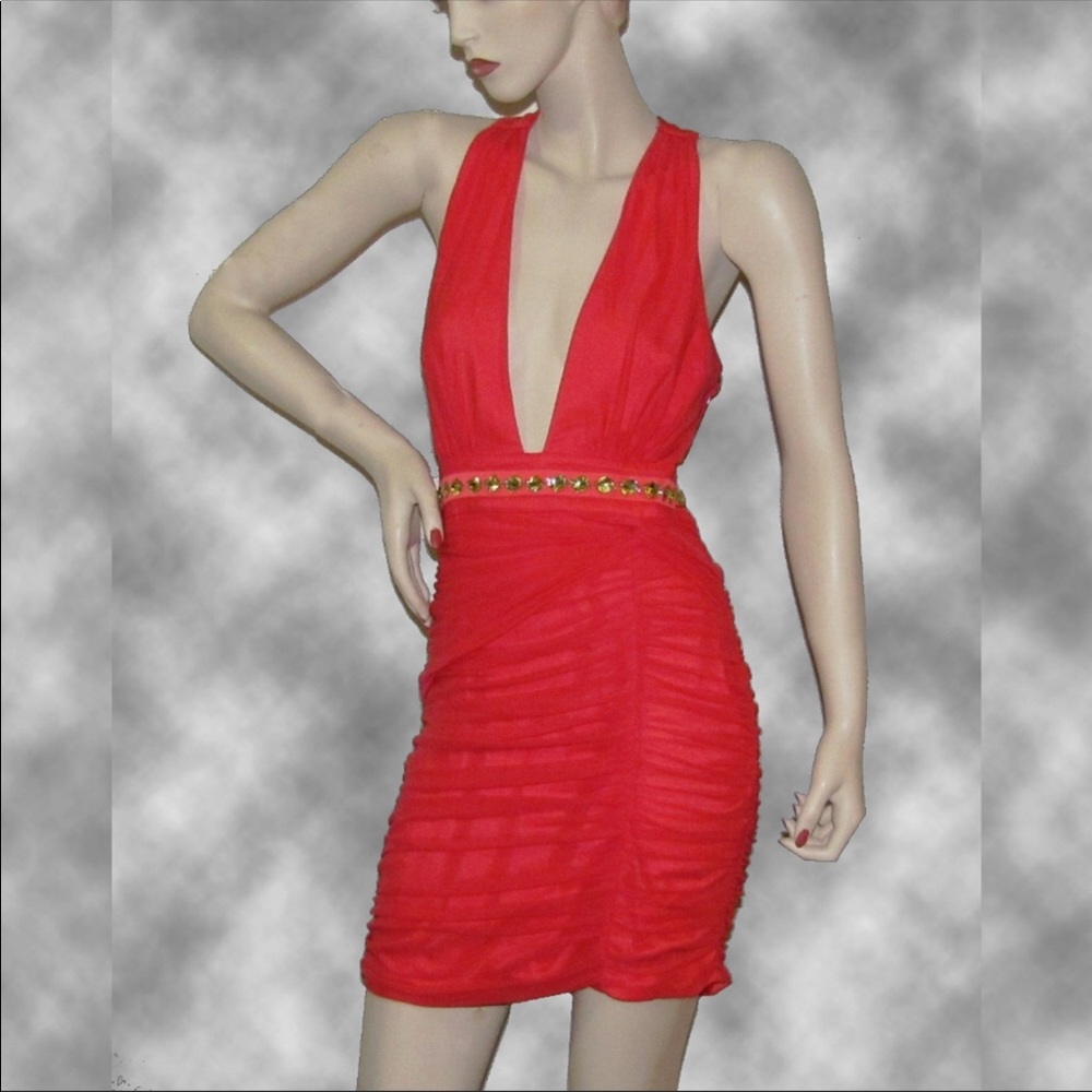 Red bebe dress